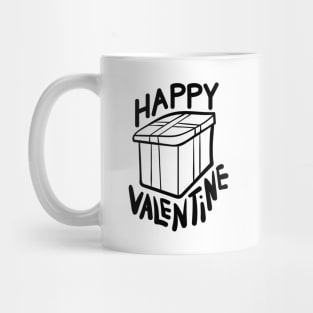 Happy Valentine Gift Black Mug
